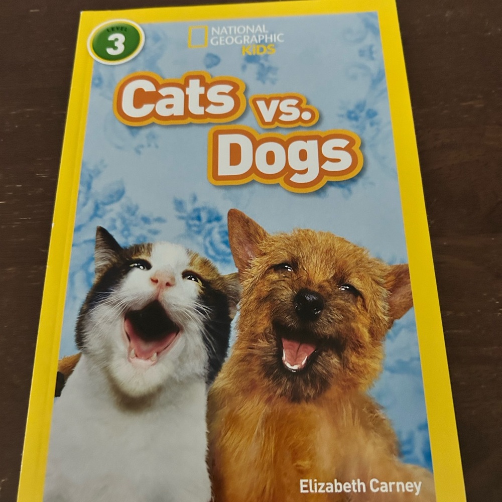 National Geographic Kids Cats vs. Dogs Book - Blue and Yellow Cover